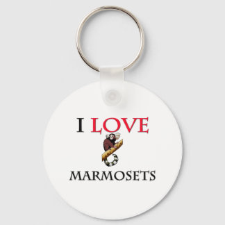 I Love Marmosets Key Ring