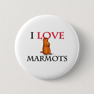 I Love Marmots 6 Cm Round Badge