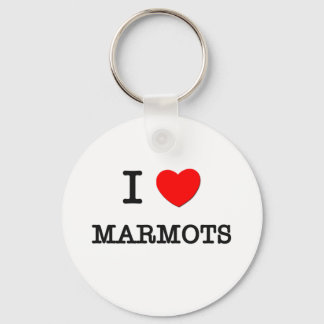 I Love MARMOTS Key Ring