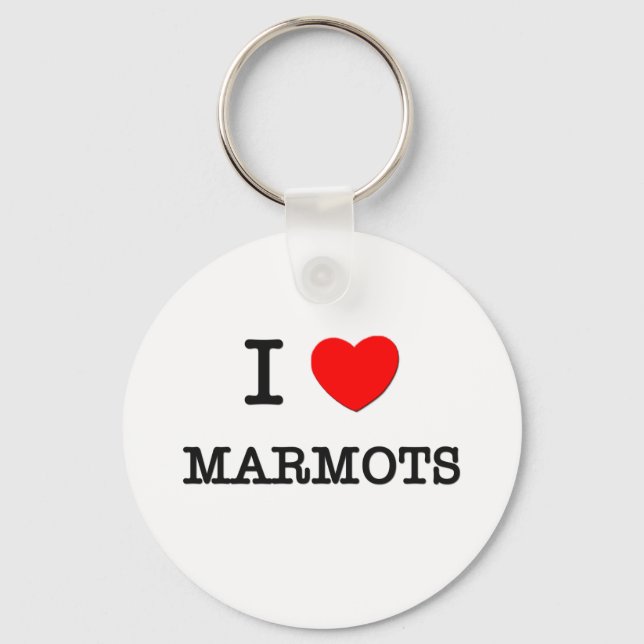 I Love MARMOTS Key Ring (Front)