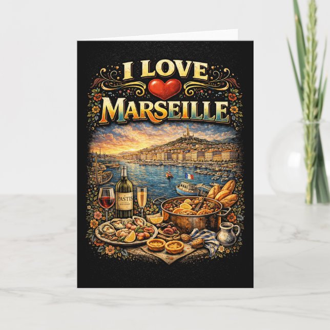 I love Marseille Holiday Card (Front)