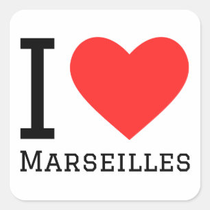 I love marseilles square sticker