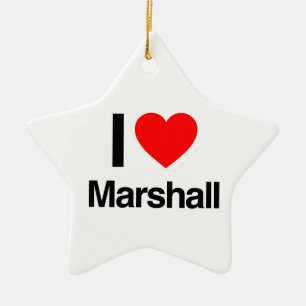 i love marshall ceramic tree decoration