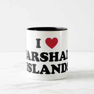 I Love Marshall Islands Two-Tone Coffee Mug