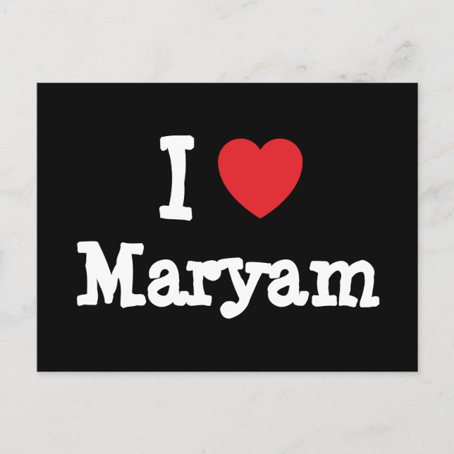 I love Maryam heart T-Shirt Postcard (Front)