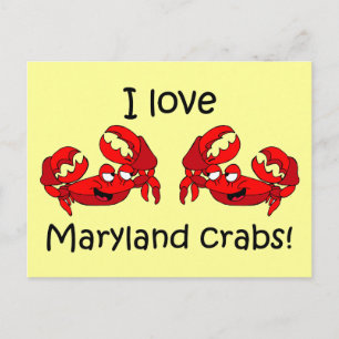 I love maryland crabs! postcard