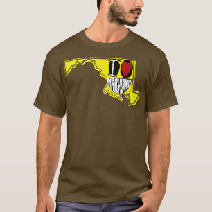I Love Maryland Smiling Happy Face T-Shirt
