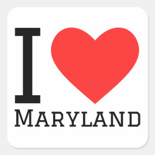 I love Maryland  Square Sticker
