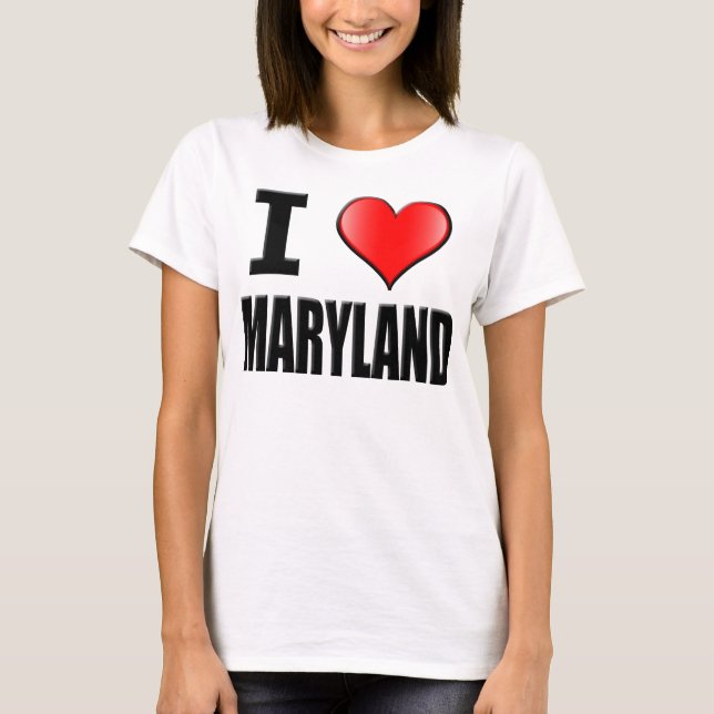 I Love Maryland T-Shirt - Women (Front)