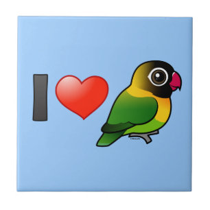 I Love Masked Lovebirds Tile