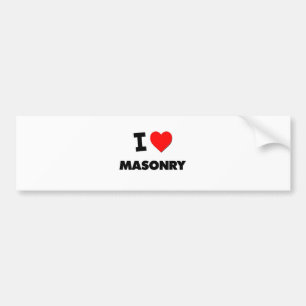 I Love Masonry Bumper Sticker