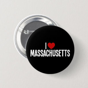 I Love Massachusetts • I Heart Massachusetts Round 6 Cm Round Badge