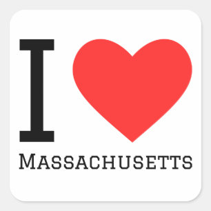 I love Massachusetts  Square Sticker