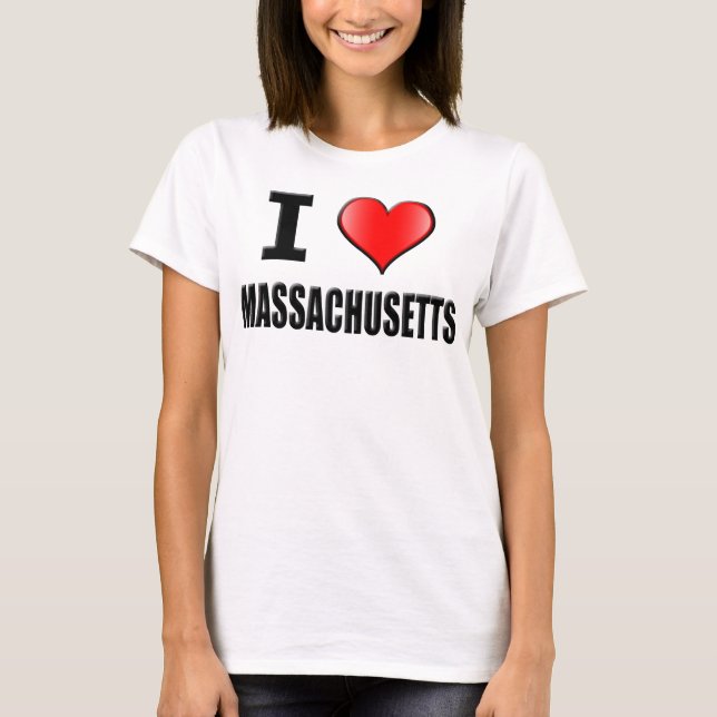 I Love Massachusetts T-Shirt - Women (Front)