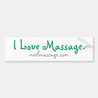 I Love Massage! Bumper Sticker