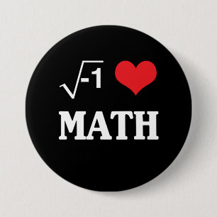 I Love Math 7.5 Cm Round Badge