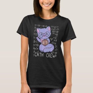 I Love Math And Cats Black Cat Feline Mathematics T-Shirt