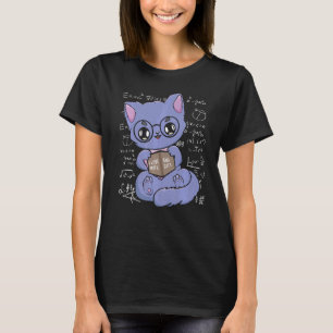 I Love Math And Cats Black Cat Feline Mathematics T-Shirt