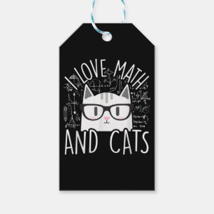 I Love Math And Cats Cute Kitty Cat Gift Tags
