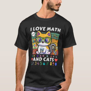 I Love Math And Cats   Mathematics Cat   Formula N T-Shirt