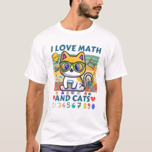 I Love Math And Cats   Mathematics Cat   Formula N T-Shirt
