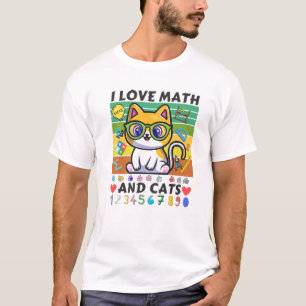 I Love Math And Cats   Mathematics Cat   Formula N T-Shirt