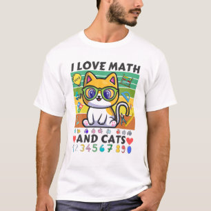 I Love Math And Cats   Mathematics Cat   Formula N T-Shirt