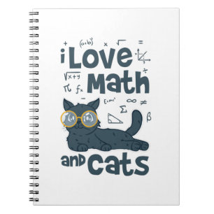 I Love Math and Cats Notebook