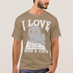 I Love Math And Cats T-Shirt
