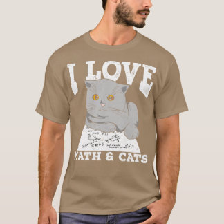 I Love Math And Cats T-Shirt