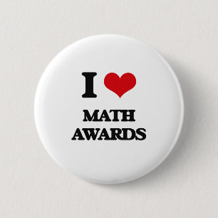 I Love Math Awards 6 Cm Round Badge