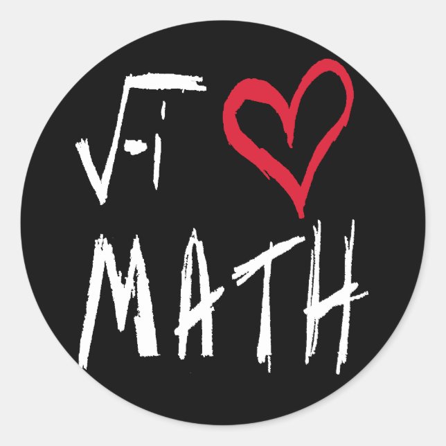I love math classic round sticker (Front)