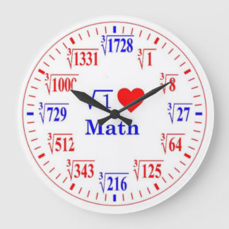 I Love Math, Cube Roots Wall Clock