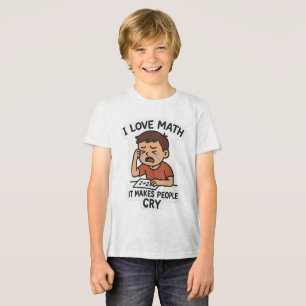 I Love Math – Funny Cartoon Sticker Tri-Blend Shirt