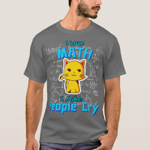 I Love Math Funny Mathematician Cat Formulas Geek T-Shirt