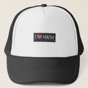 I Love Math Heart Trucker Hat