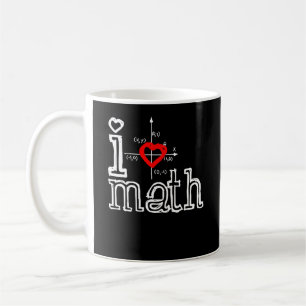 I Love Math I Heart Math Mathematics Coffee Mug