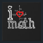 I Love Math I Heart Math Mathematics Faux Canvas Print<br><div class="desc">I Love Math I Heart Math Mathematics</div>