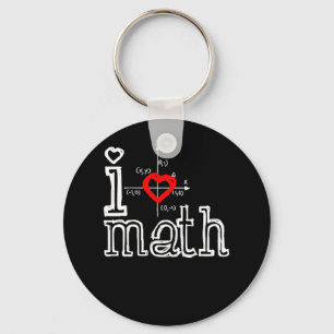 I Love Math I Heart Math Mathematics Key Ring