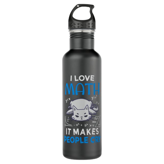 I Love Math It Makes People Cry 710 Ml Water Bottle (Front)