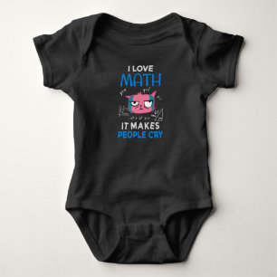 I Love Math It Makes People Cry Baby Bodysuit