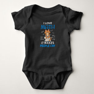 I Love Math It Makes People Cry Baby Bodysuit