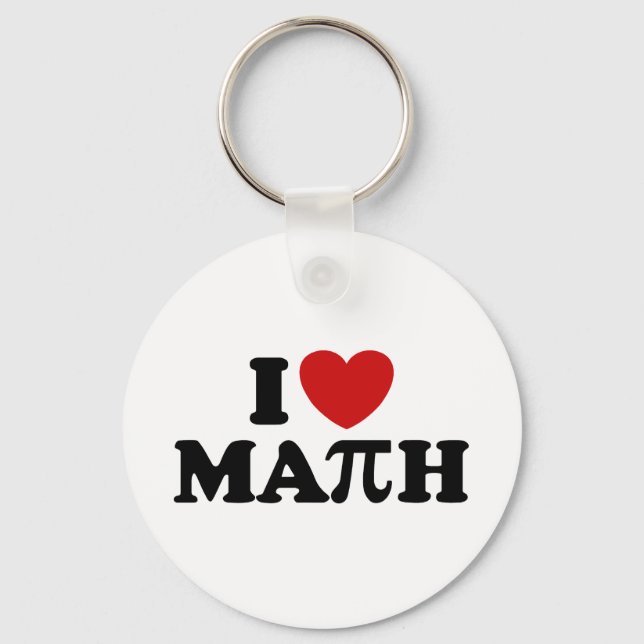 I Love Math Key Ring (Front)