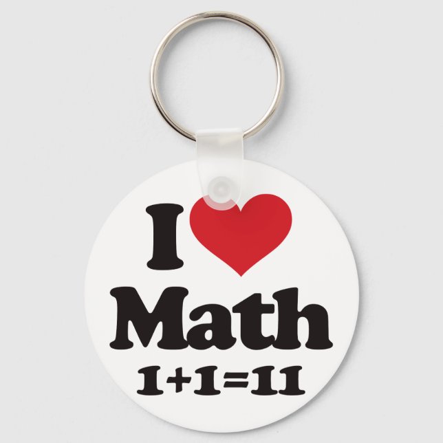 I Love Math! Key Ring (Front)