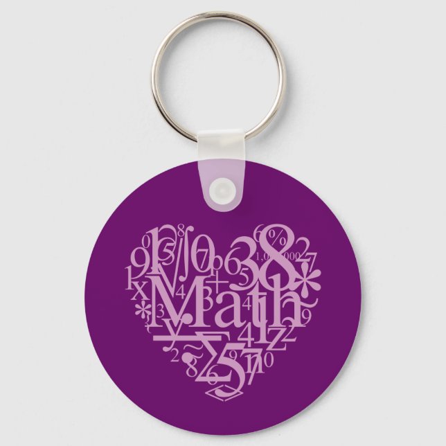I Love Math Keychain (Front)