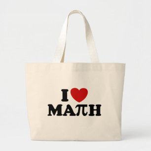 I Love Math Large Tote Bag