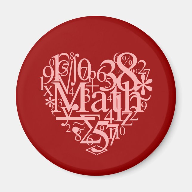 I Love Math Magnet (Front)