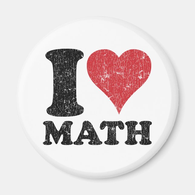 I Love Math Magnet (Front)