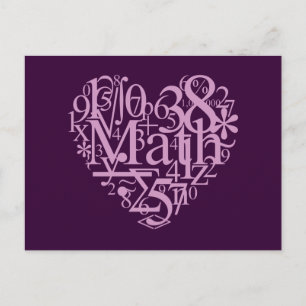 I Love Math Postcard