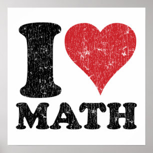 I Love Math Poster Print